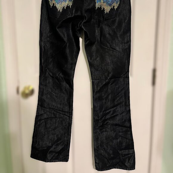 NWT Womens Express jeans stella boot Cut Regular Fit Size 6 Sequins - Picture 10 of 11